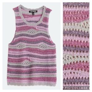 NWOT Steve Madden Purple Silver Knit Sleeveless Top